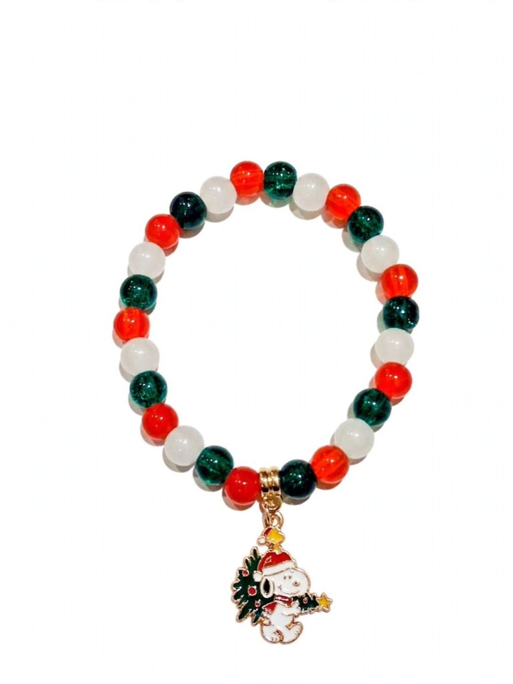 ⭐️ HANDMADE SNOOPY CHRISTMAS TREE BRACELET